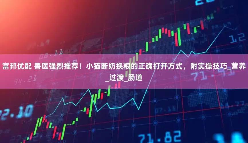 富邦优配 兽医强烈推荐！小猫断奶换粮的正确打开方式，附实操技巧_营养_过渡_肠道