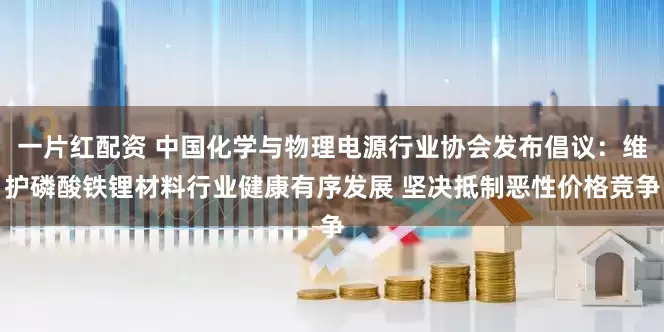 一片红配资 中国化学与物理电源行业协会发布倡议：维护磷酸铁锂材料行业健康有序发展 坚决抵制恶性价格竞争